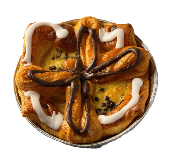 Julestjerne med chokolade.